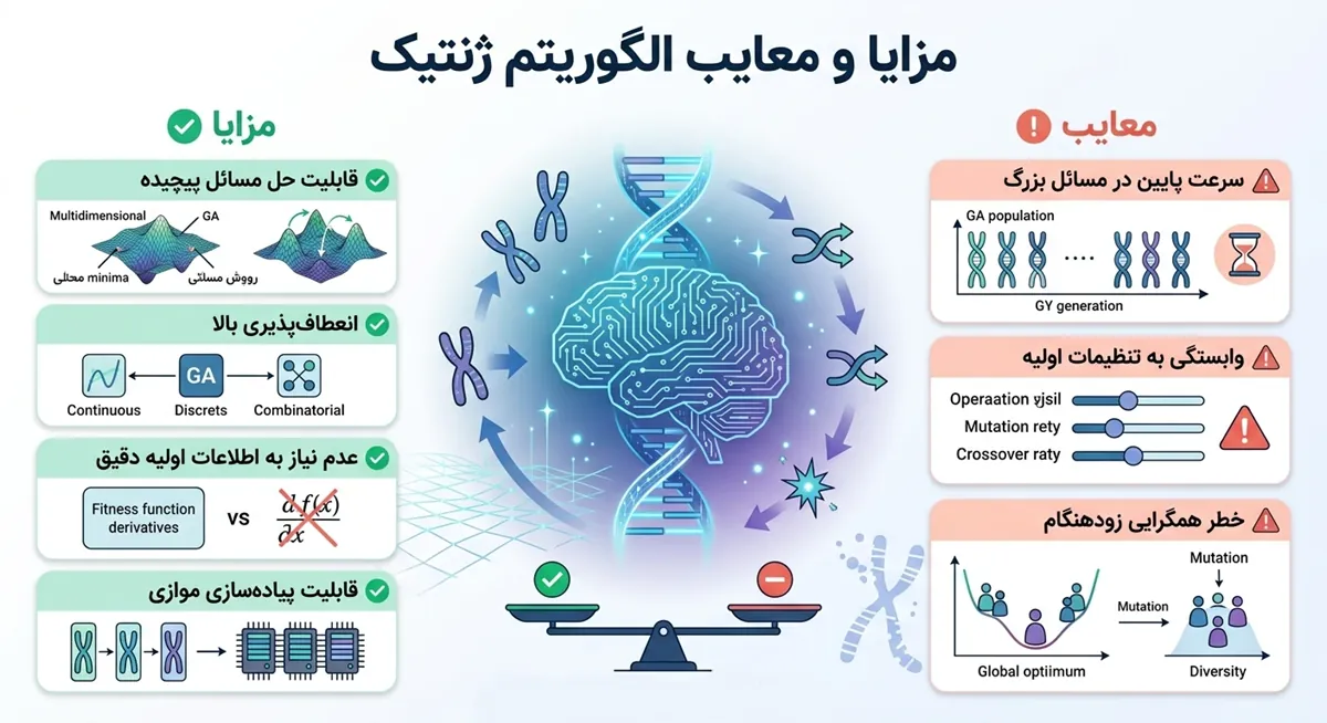 مزایا و معایبالگوریتم ژنتیک