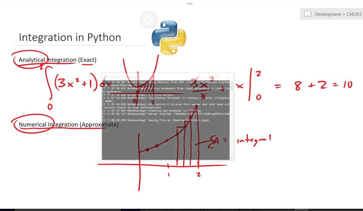 محاسبه انتگرال در پایتون