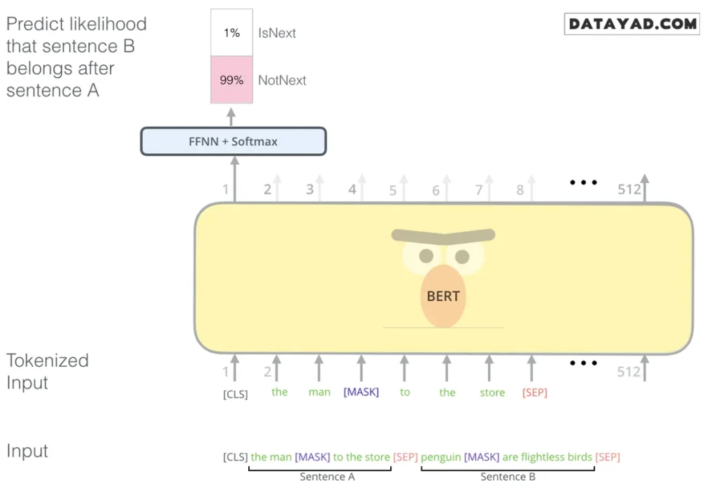 درک جملات همسایه با کمک مدل BERT