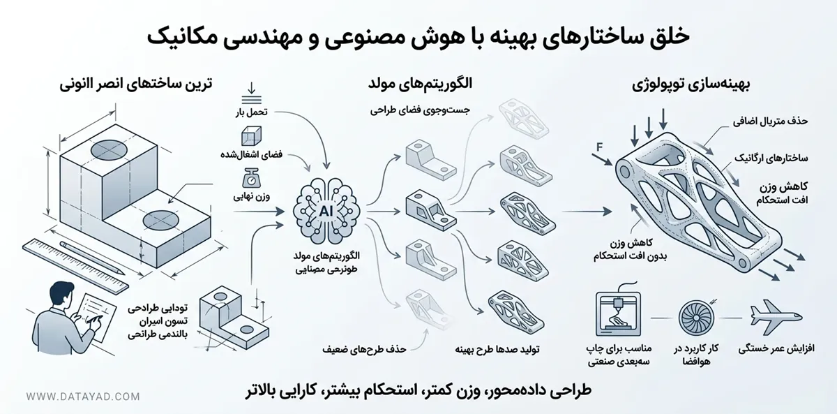 خلق ساختارهای بهینه با هوش مصنوعی و مهندسی مکانیک